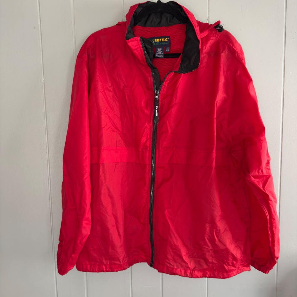 Vintage Eddie Bauer EBTEK red nylon windbreaker men's L 90s gorpcore jacket‎